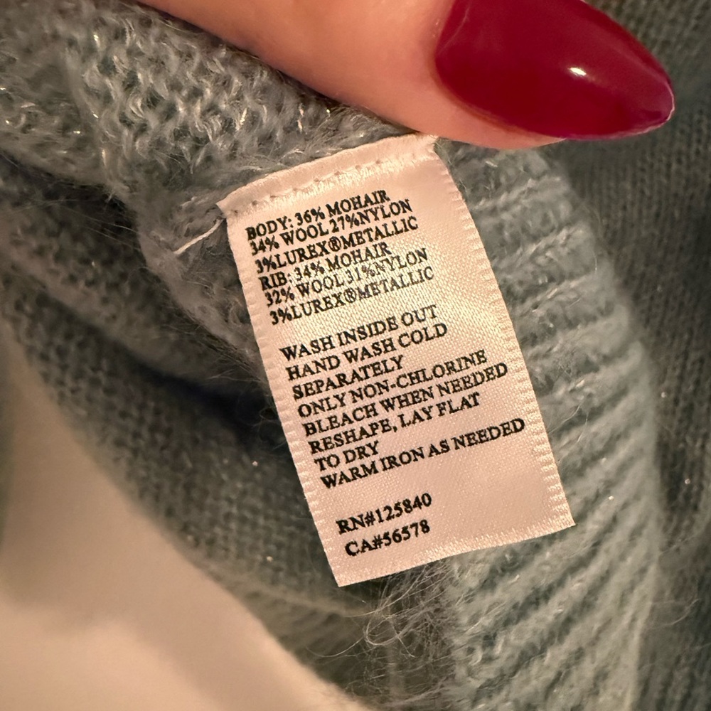 INTERMIX Mint Off-the-Shoulder Sweater size S - Picture 7 of 7